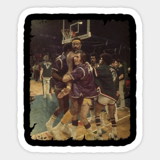 Pat Riley and Wilt on The Lakers Team Sticker